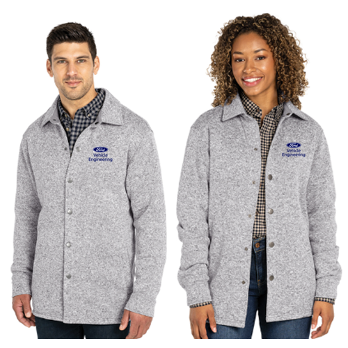 Charles River Heathered Fleece Snap Shacket