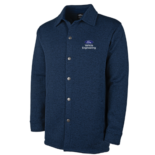Charles River Heathered Fleece Snap Shacket