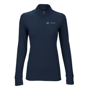 Ladies Zen 1/2 Zip Pullover-Navy