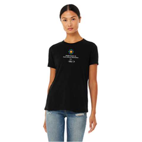 MENA Bella + Canvas Ladies Relaxed Tee- Black