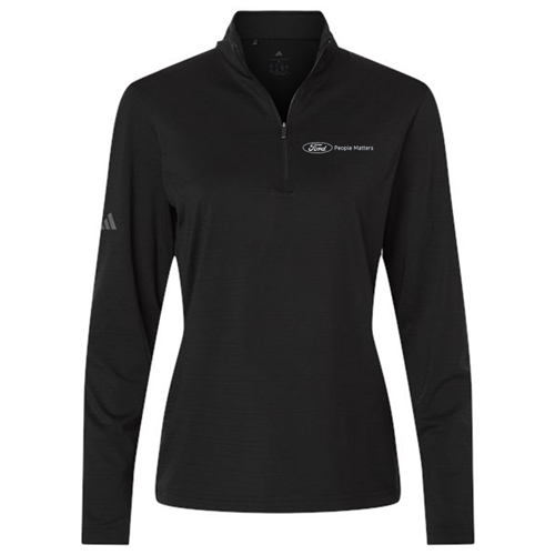 People Matters ADIDAS Textured Stripe 1/4 Zip, Ladies