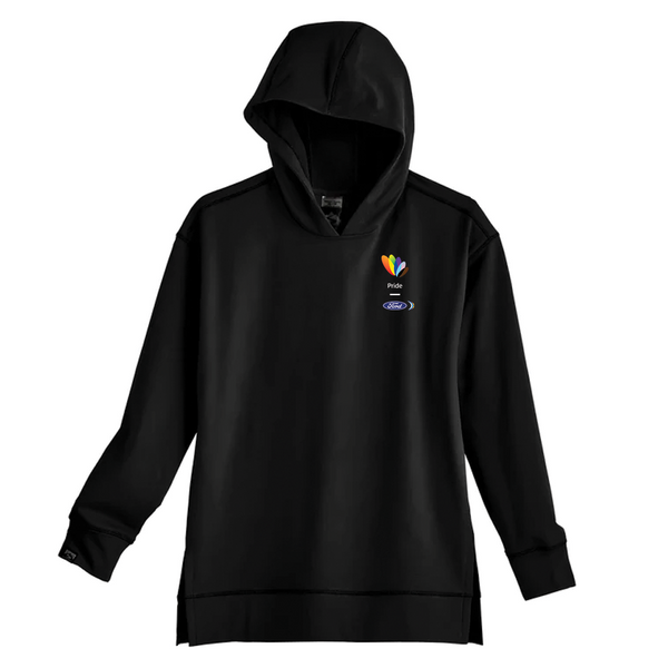 PRIDE Side Kick Ladies Hooded Shirt- Black