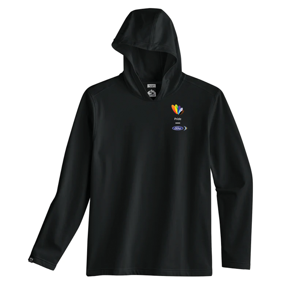 PRIDE Side Kick Men's Hooded Shirt- Black