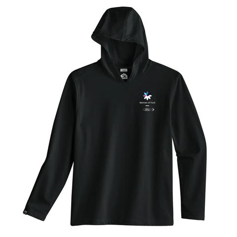 WOF Side Kick Men's Hooded Shirt- Black