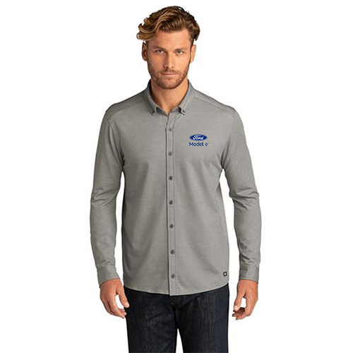 Model e OGIO Code Stretch LS Button Up- Grey