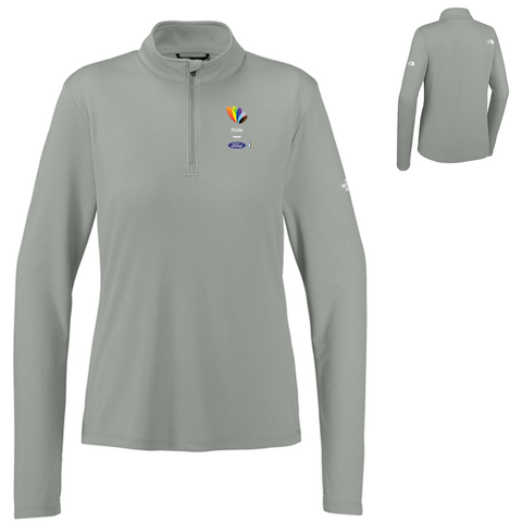 PRIDE TNF Ladies Ambition 1/4 Zip- Meld Heather Grey