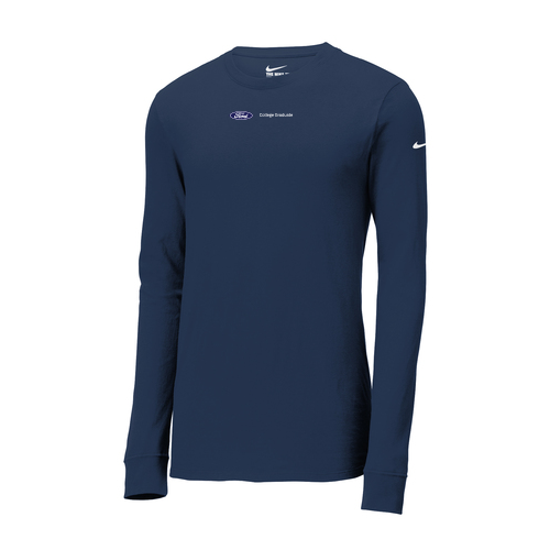 Nike Dri-Fit Long Sleeve Tee- Navy