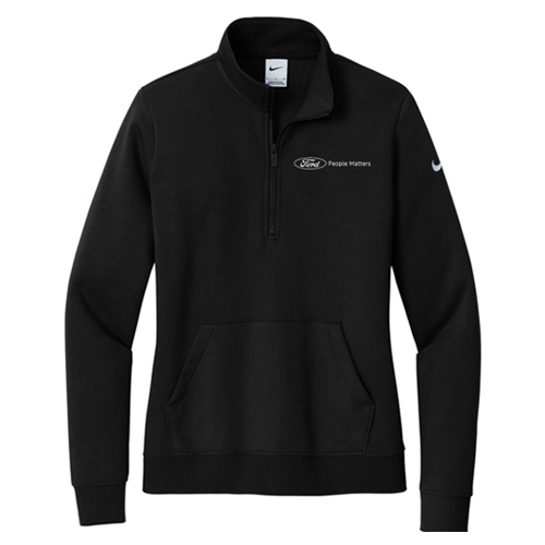 People Matters Nike Club Fleece Swoosh 1/2 Zip, Ladies