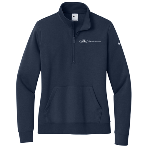 People Matters Nike Club Fleece Swoosh 1/2 Zip, Ladies