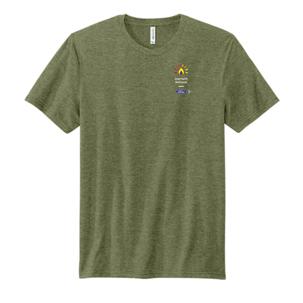 FIN Gender Neutral Volunteer Brand Tee-Military Green Heather
