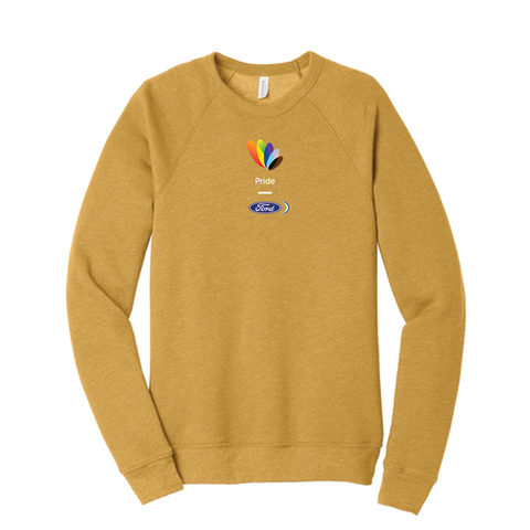 PRIDE Gender Neutral Bella + Canvas Sponge Fleece- Heather Mustard- Limited Color 2025