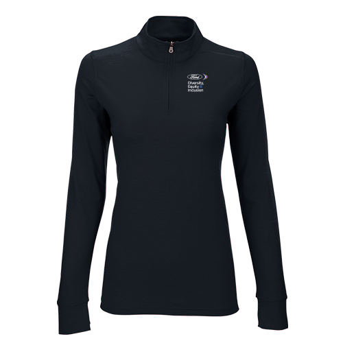 Ladies Zen 1/2 Zip Pullover-Black